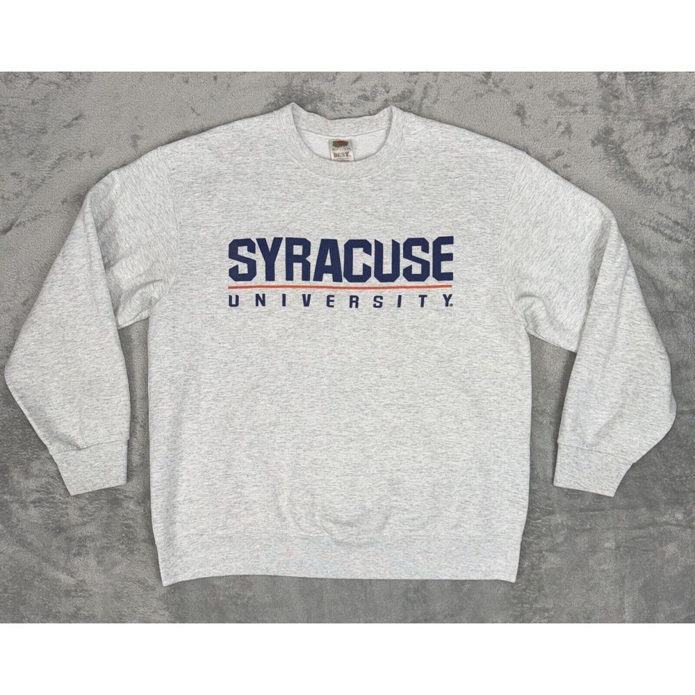 90s Vintage Syracuse University Split Bar Crewneck Sweatshirt Large